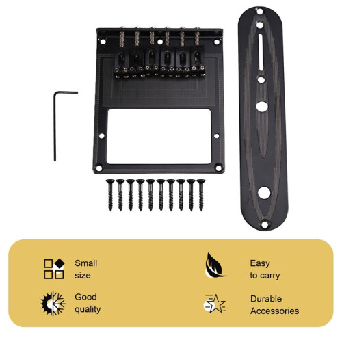 TL Electric Guitar Bridge with Printed String Plate, Enhanced Guitar Performance for TL Guitar with Streamlined Design