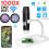Microscópio Digital USB WiFi 1000 X com Tela de 4,3 Polegadas, Microscópio Eletrônico de Solda 1080P com 8 Luzes LED Pretas 3