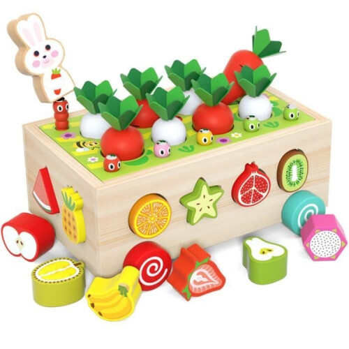 Wooden Sports Toy - 5 in 1 - Educational - Sorting Cube - Sensory