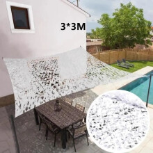 White camouflage netting 3*3M, garden decoration net, garden shade sail