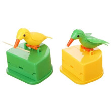 Set mit 2 automatischen Zahnstocherspendern in Vogelform für Familien, Hotels, Restaurants