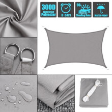 Schaduwdoek - TEMPSA - Rechthoekig - 98% waterdicht - 3x4m - 90% UV-bescherming