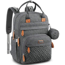 Diaper Backpack with Baby Changing Mat – Large Capacity Multifunctional Waterproof Diaper Bag – Dark Grey