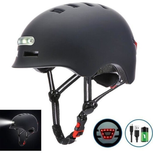 Rithok Bicycle Helmet - SURENHAP - USB Charging - Bright Light - Rear Warning Light