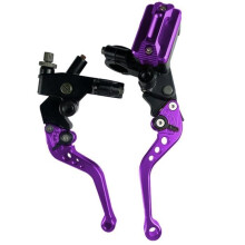 Violett – Paar Brems- und Kupplungshebel mit Universal-Hauptzylinder, 7–8 Zoll, 22 mm, Kabel