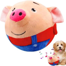 Interaktives Hundespielzeug | Hundespielzeug | Interaktiver Plüsch-Hundeball | Aktiv bewegliches Haustier-Plüschtier – Spielzeug [n1393]