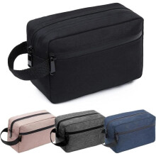 Large Travel Toiletry Bag for Men and Women, Makeup Bag with Waterproof Cover, Travel Organizer, 22 x 15 x 8 cm (Black)