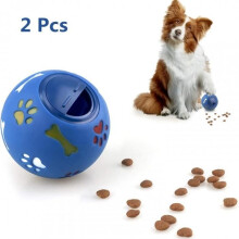 pcs Dog Food Ball Treat Dispenser for Puppy Interactive Toy Training Toy 7.5cm Blue
