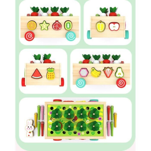 Wooden Sports Toy - 5 in 1 - Educational - Sorting Cube - Sensory 1