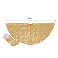 (Gold) Festive Christmas Tree Skirt for Holiday Decor