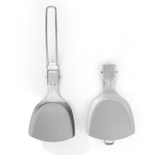 Stainless Steel Folding Spatula With Locking Design Heat Resistant Durable Lightweight Compact Non Slip Handle For Outdoor Indoor Cooking Adventures