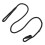 L 1x140cm Black Nylon Dog Leash - Adjustable 10