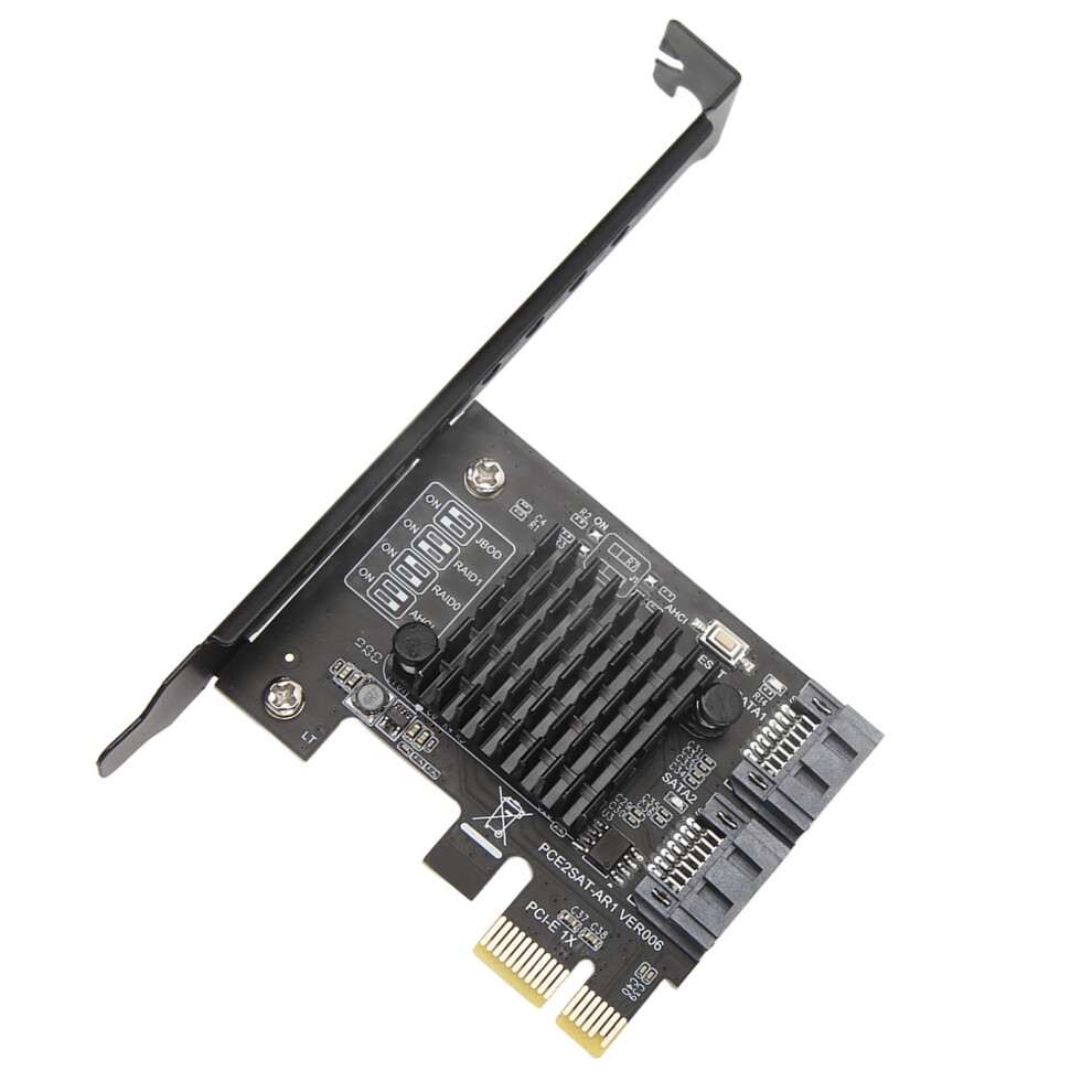 Pcie To Sata3.0 Expansion Card 2 Ports 6Gbps Raid Controller 7901387005264