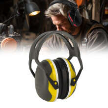 Calée d'isolation phonique pliable, casques antibruit de sécurité pour dormir et travailler, jaune