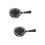 2Pcs Ceramic Heating Kettle Black Filter Tea Pot Long Handle Design 3