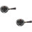 2Pcs Ceramic Heating Kettle Black Filter Tea Pot Long Handle Design 5