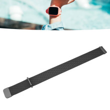 Bracciale in acciaio inossidabile da 20 mm per smartwatch, nero