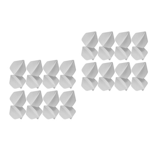 60Pcs Fourwing White Plastic Flights for Tip Dart Play 2