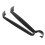 2Pcs Ergonomic Iron Pottery Clay Shapers Black Tools 8