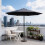 Abrihome Patio Umbrella with Double Vent, Grey 9