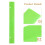 2Pcs Tactile Blind Measuring Rulers Green PP Material for Learning Aid 6