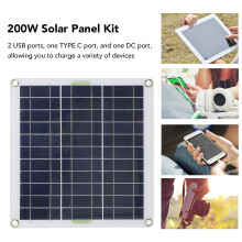 200W Solar Panel Kit Blue Controller OBD