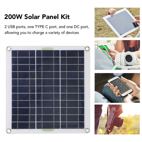 200W Solar Panel Kit Blue Controller OBD