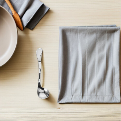 2Pcs Stainless Steel Adaptive Spoon Long Handle Ergonomic Bend Silver 2