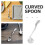 2Pcs Stainless Steel Adaptive Spoon Long Handle Ergonomic Bend Silver 6