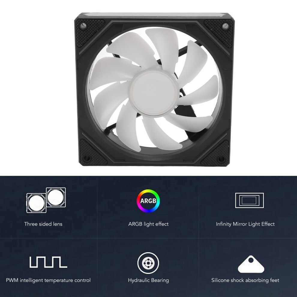 Argb Pwm Cooling Fan 120Mm Quiet Black 7790334507759