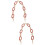 2Pcs Acrylic Handbag Chain Strap Pink Durable Bag Accessories 8