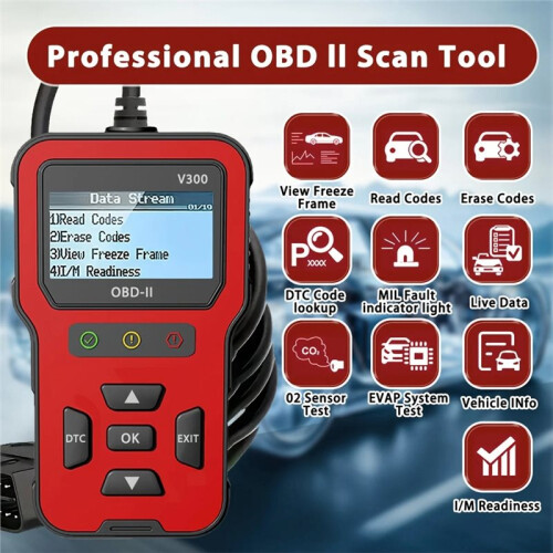 OBD2 Scanner Diagnostic Tool Advanced Fault Code Reader with Comprehensive Vehicle Monitoring 2