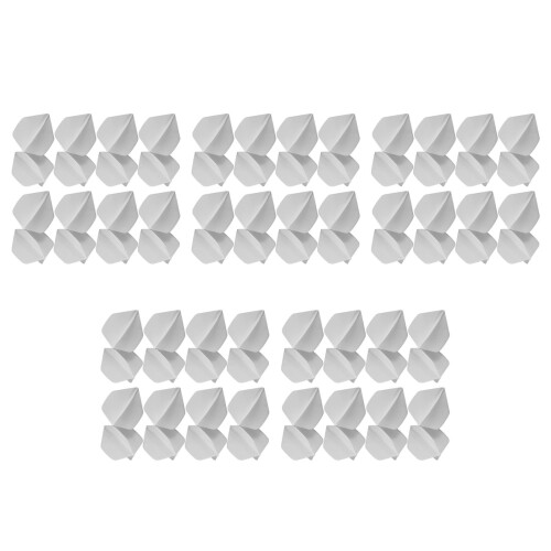 150Pcs White Plastic Flights for Dart Game Accessories Steel Tip 2