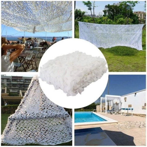 Weißes Tarnnetz 3*3M, Gartendekorationsnetz, Garten-Sonnensegel 1