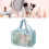 Blue Makeup Bag 31x15x21cm, Increased Capacity 11