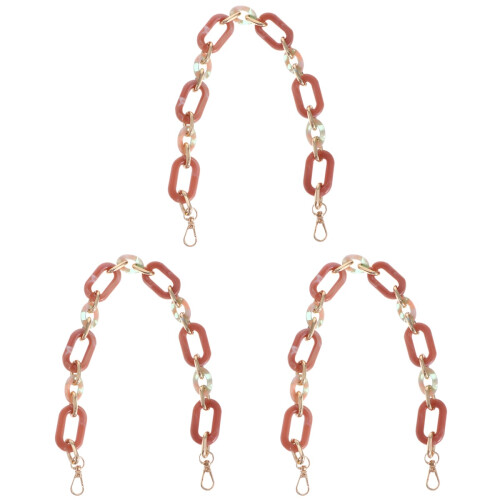3St Handbag Strap Acryl Roze Modeketting Duurzame Vervanging 2