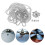 2Pcs Silver Metal Fan Pull Chain Extension Cord for Ceiling Fan Light 10