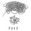 2Pcs Silver Metal Fan Pull Chain Extension Cord for Ceiling Fan Light 11