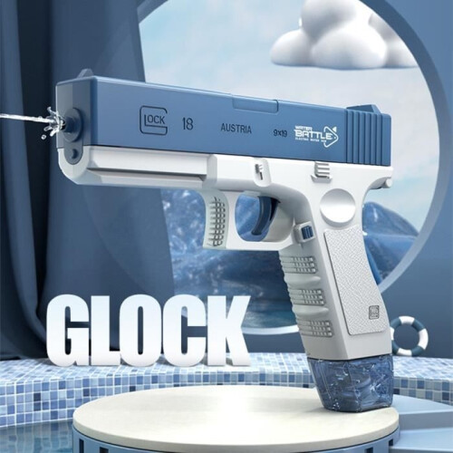 QINGQUE 500mAh Rechargeable Water Gun - Long Range - Blue 1