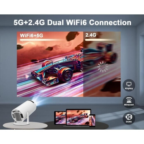 Mini Video Projector - DIFFERENTLY - 720P Full HD - Android 11 - WiFi 6 - BT 5.0 2