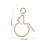 2Pièces Signes Accessibilité Handicap Adhésifs Pour Wc 2