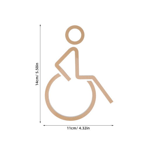 2Pièces Signes Accessibilité Handicap Adhésifs Pour Wc 1