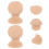 4Pcs Wood Bed Post Caps Beige Solid Wood Finials for Home Staircase 8