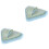 2 Pcs Cleaning Scouring Pad Triangle Sponge 3