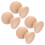 4Pcs Wood Bed Post Caps Beige Solid Wood Finials for Home Staircase 9