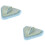 2 Pcs Cleaning Scouring Pad Triangle Sponge 6
