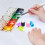 40Pièces Tampons Peinture Compact Éponge Plastique Couleurs Multiples 6