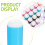 40Pièces Tampons Peinture Compact Éponge Plastique Couleurs Multiples 8