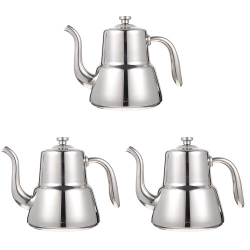 3Pcs Creative Silver Large Capacity Kettle for Tea and Water 1