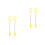 4Pcs Versatile Triangle Iron Mallet Sticks Yellow for Instrument Use 5